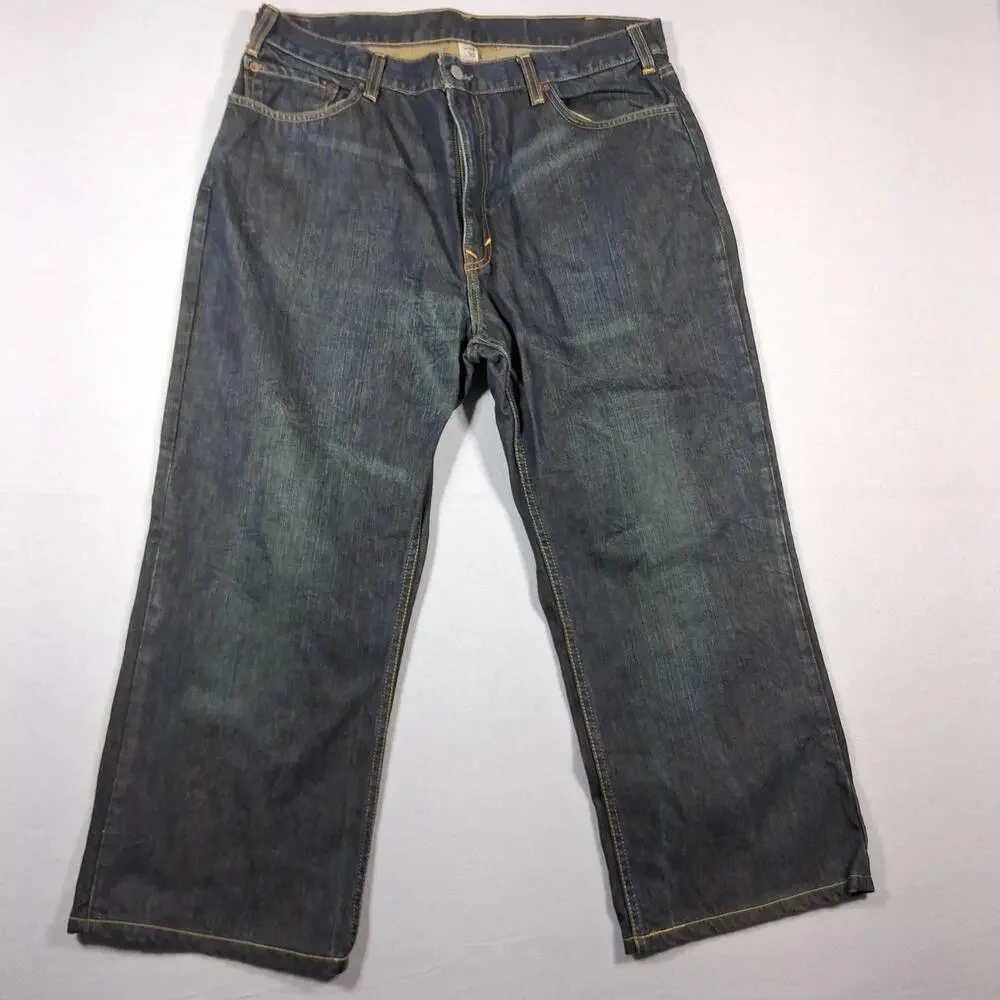 Banana Republic Relaxed Fit Jeans Mens 38x30 Blue Denim Straight Leg Dark Wash